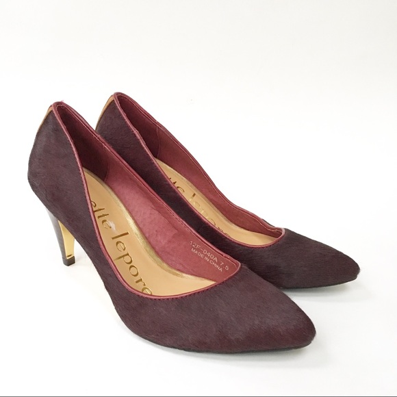 Nanette Lepore ‘Play Me’ Pump Wine Calf Hair 7.5 - Picture 3 of 16